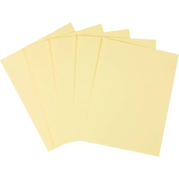 多用途彩纸, 8.5" x 11", 黄色, 500张
