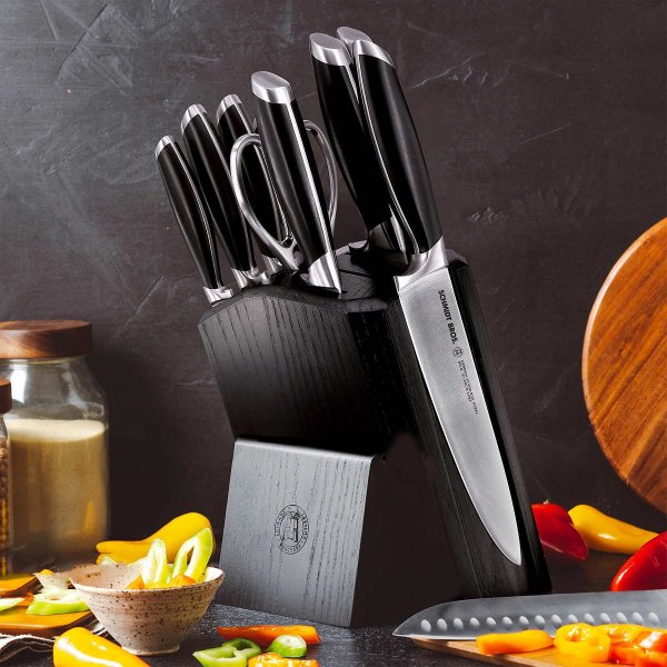 Schmidt Brothers Cutlery 10-piece Bonded Steel Knife Block Set