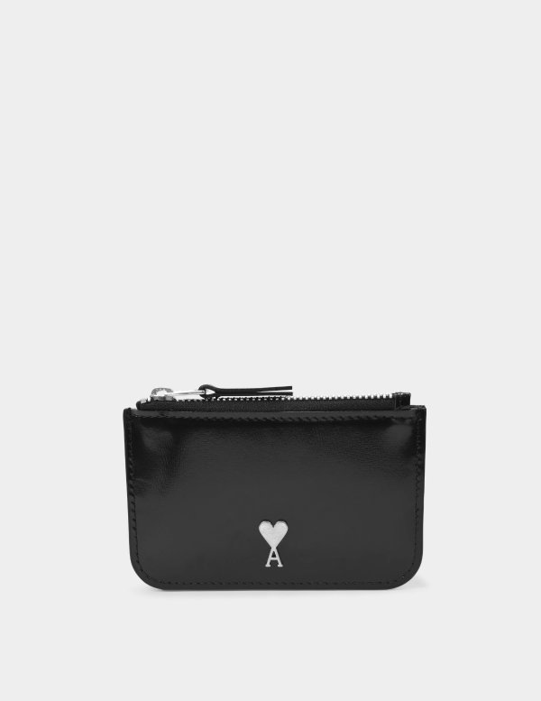 Adc Zipped Wallet in Black Leather