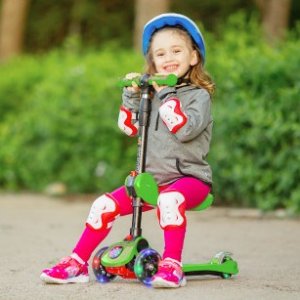 儿童三轮滑板车特卖，收2合1可骑行滑板车