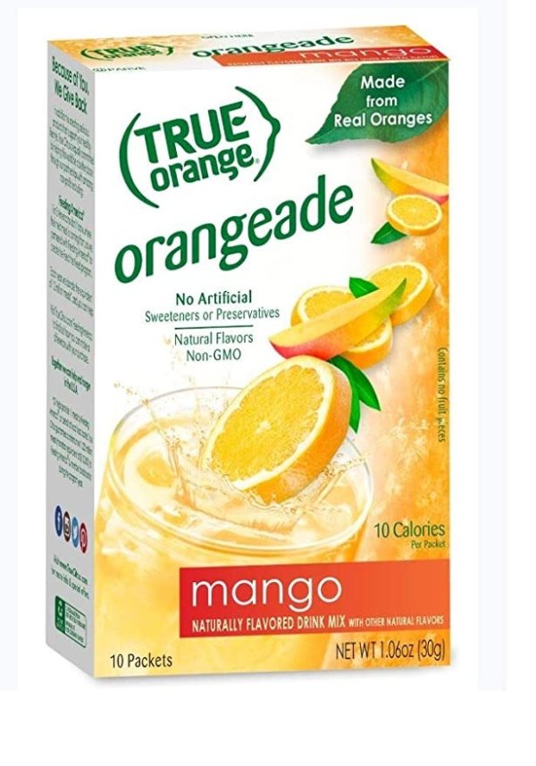 True Citrus 橙子芒果口味速溶果汁粉 10条