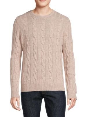 Cable Knit Wool & Cashmere Sweater