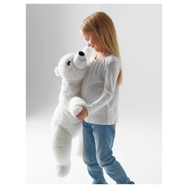 SNUTTIG Soft toy, polar bear, white - IKEA 可爱北极熊14.99 超值好货