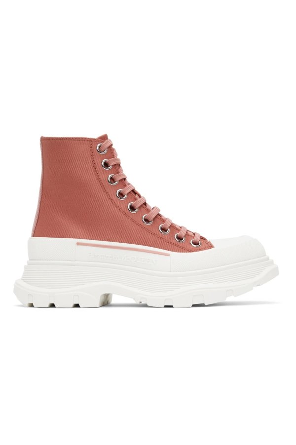 Pink Tread Slick High Sneakers