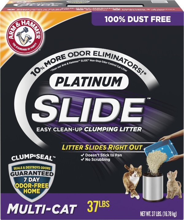 Platinum Slide Multi-Cat Cat Litter, 37-lb box - Chewy.com
