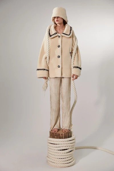 Yarn Teddy Coat - Ivory