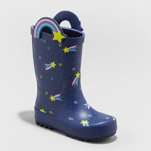 Toddler Girls' Nava Rain Boots - Cat & Jack™ Navy