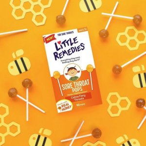 再降：Little Remedies 儿童天然蜂蜜润喉棒棒糖 10支