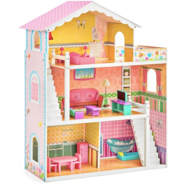 3-Story Wood Dollhouse