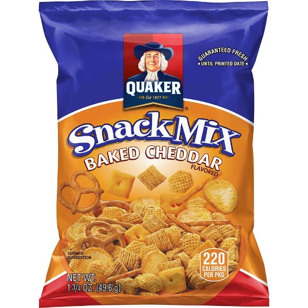 Quaker Baked Cheddar Snack Mix, 1.75 Ounce (Pack of 40)