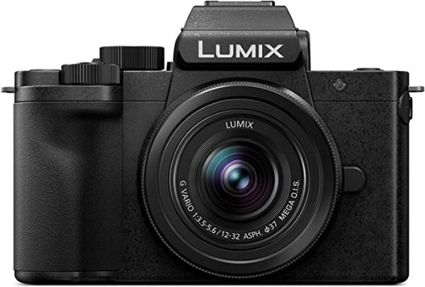 LUMIX G100 4k Mirrorless Camera for Photo and Video, Built-in Microphone with Tracking, Micro Four Thirds Interchangeable Lens System, 12-32mm Lens, 5-Axis Hybrid I.S, DC-G100KK (Black)