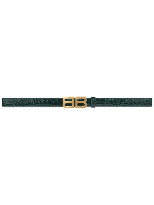 Hourglass logo-buckle belt