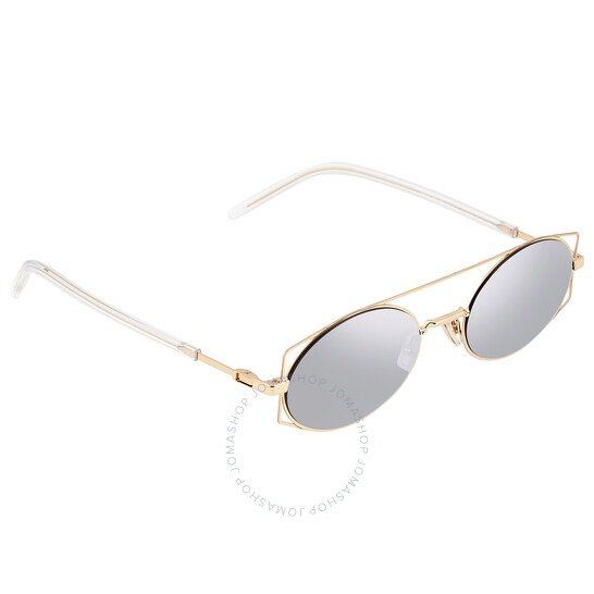 Silver Oval Sunglasses ARCHITECTURAL 0J5G 53