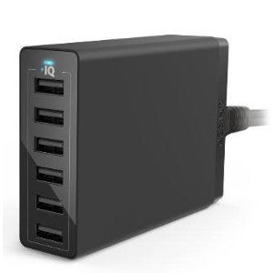 60W 6-Port USB Charger with PowerIQ Technology