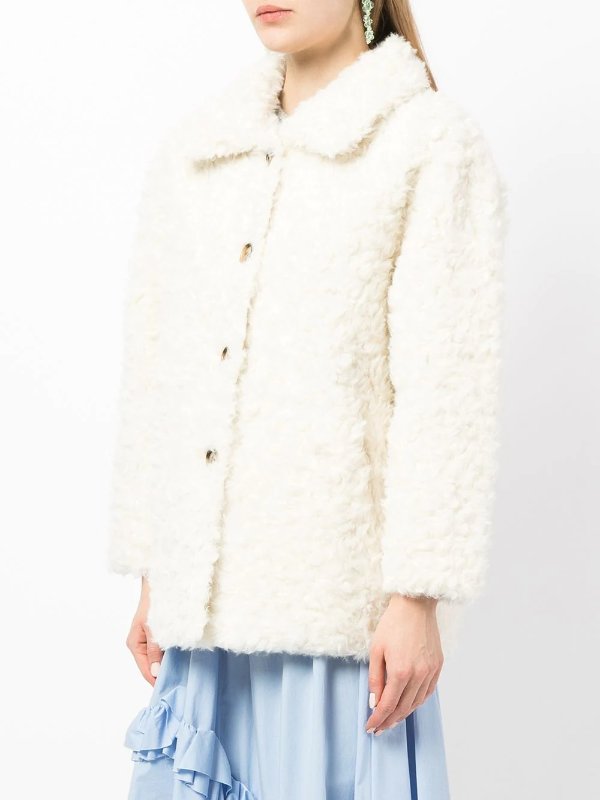 faux shearling single-breasted jacket