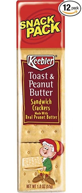 Toast & Peanut Butter Sandwich Crackers Snack Pack, 1.8 Oz (12-pack)