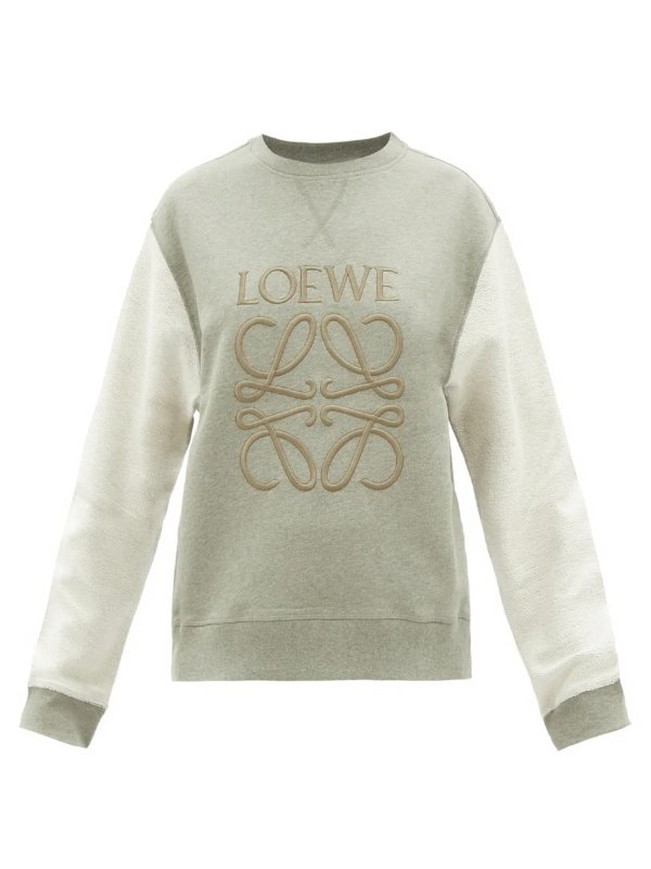 Anagram-embroidered cotton-jersey sweatshirt | Loewe