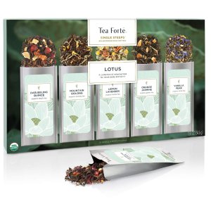 Tea Forté Lotus Organic Loose Leaf Tea Sampler Variety Pack,