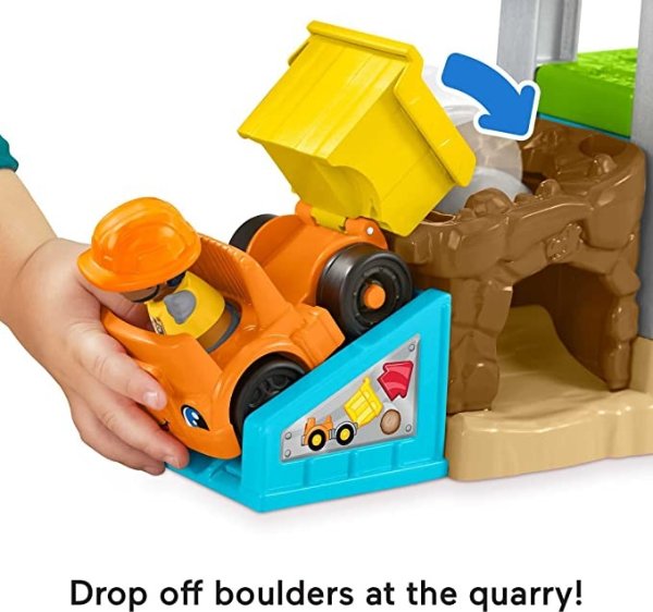 -Price Little People Load Up ‘n Learn Construction Site, musical playset with dump truck for toddlers and preschool kids ages 18 months to 5 years