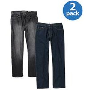 Two Pairs of Faded Glory Men's Relaxed Fit Jeans 