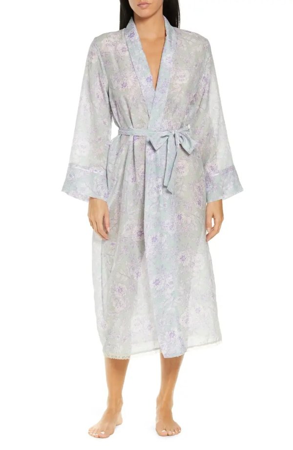 Alexa Floral Cotton & Silk Robe