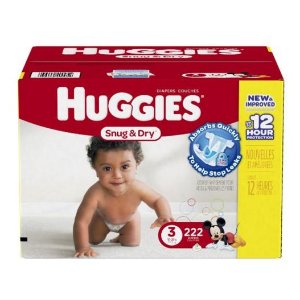 Huggies Snug and Dry Diapers, Size 3, Economy Plus Pack, 222 Count