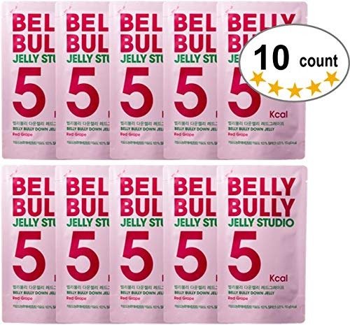 (2019 New Package) BELLY BULLY Down Jelly Erythritol-No Sugar, Low Calorie, Diet Jelly Drink Healthy Snack for Losing Weight (Red Grape)