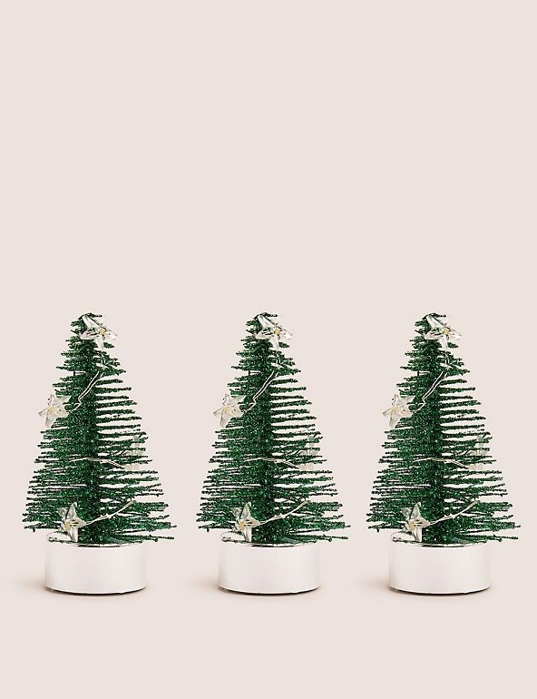 mini圣诞树摆件3个