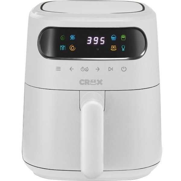 CRUX - 3-qt. Digital Air Fryer Kit with TurboCrisp - White