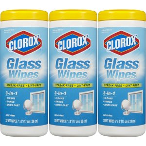 Clorox Glass Wipes, Radiant Clean, 96 Count