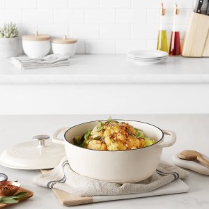 限今天：Amazon Basics 厨房用品促销 封面款4.3qt搪瓷铸铁锅$28