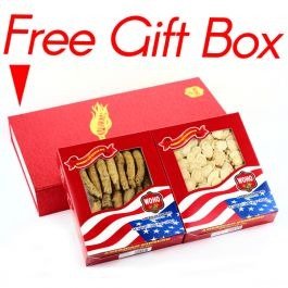 
Premium Selected Gift Box Bundle: Ginseng Slice Large 4 oz Box + Ginseng Half Short Extra Large 4 oz Box