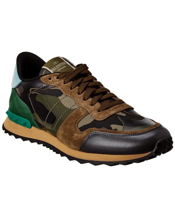 Rock Runner Camouflage Suede & Leather Sneaker