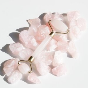 Jade Roller 超美玫瑰粉水晶、翠玉面部按摩拉提滚轮
