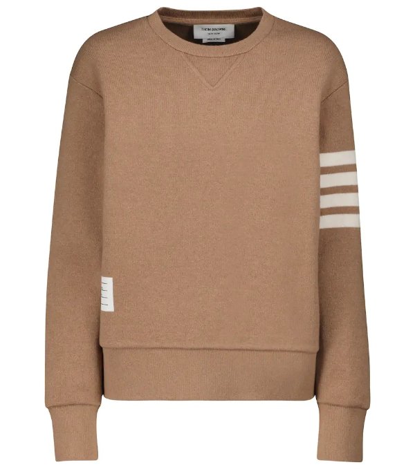 Cashmere and cotton-blend sweater