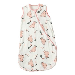 邦尼兔图案，尺码XL BC BABYCARE 婴儿儿童纱布无袖双向拉链睡袋