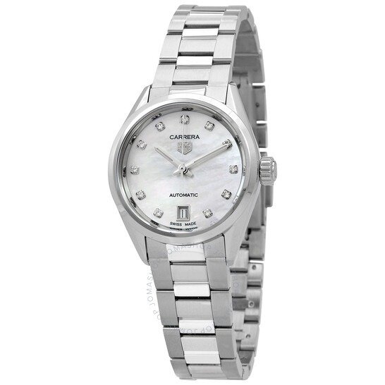 Carrera Automatic Diamond White Dial Ladies Watch WBN2412-BA0621