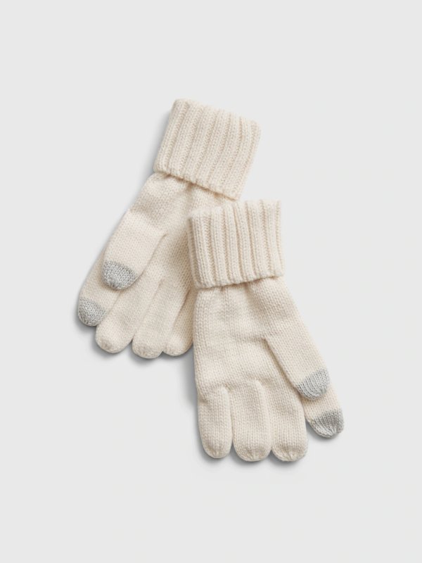 Kids Smartphone Cable Knit Gloves