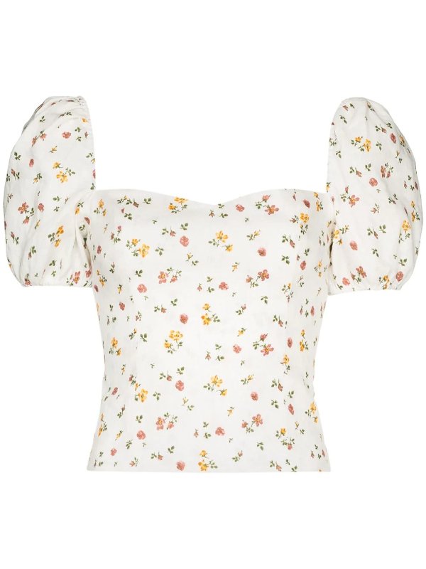 Casterly floral-print top