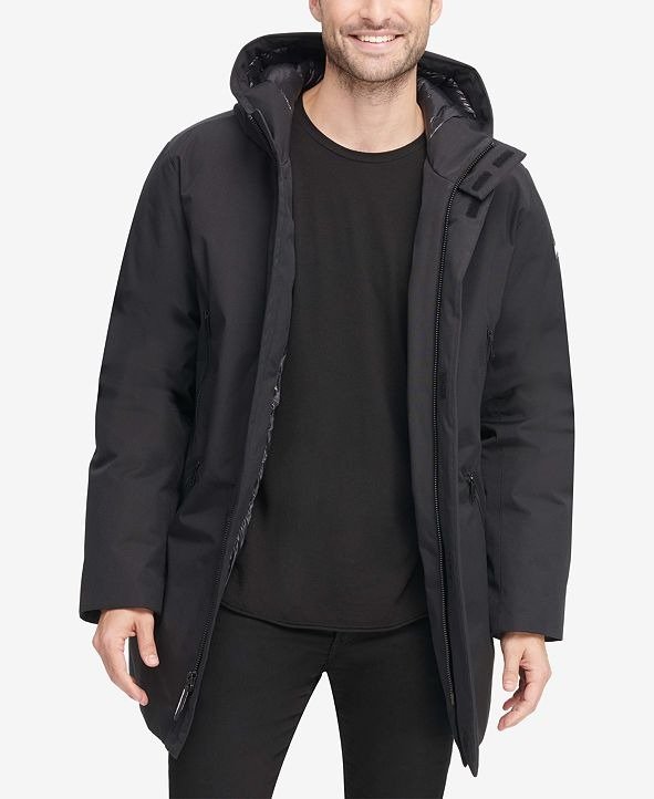Men's Full-Length Hooded Parka, Created for Macy's