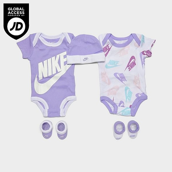 Infant Nike Futura Allover Print 5-Piece Bodysuit, Beanie Hat and Socks Set