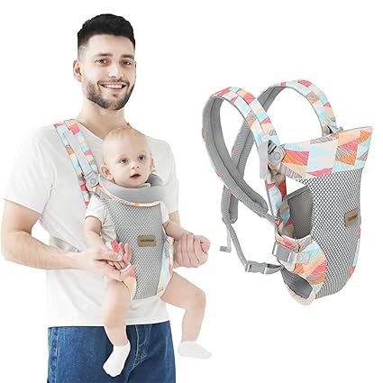 Baby Carrier, Embrace Cozy 4-in-1 Infant Carrier Ergonomic Adjustable Holder Portable Convertible Front and Back Backpack Carry for Infants Toddlers Babies Girl and Boy 12-40 Pounds (Colorful)