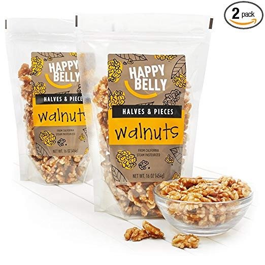 California Walnuts, Halves and Pieces, 16 Ounce, Pack of 2