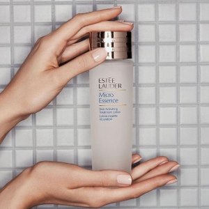 with $45 micro essence skin activating treatment lotion purchase, spend $75 & also receive Advanced Night Repair Trio @Estee Lauder