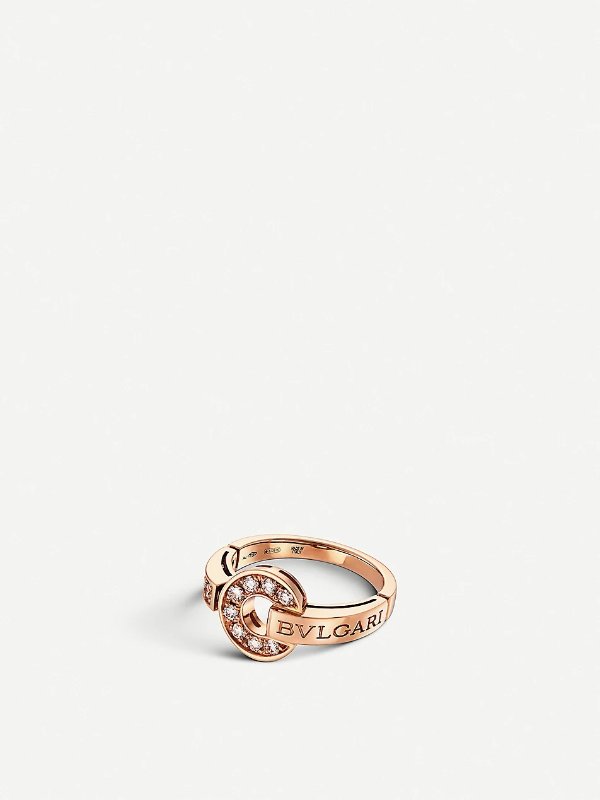-18ct rose-gold and diamond ring