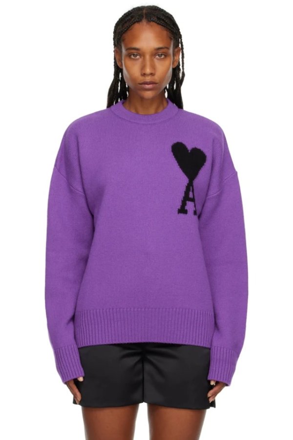 Purple 爱心毛衣