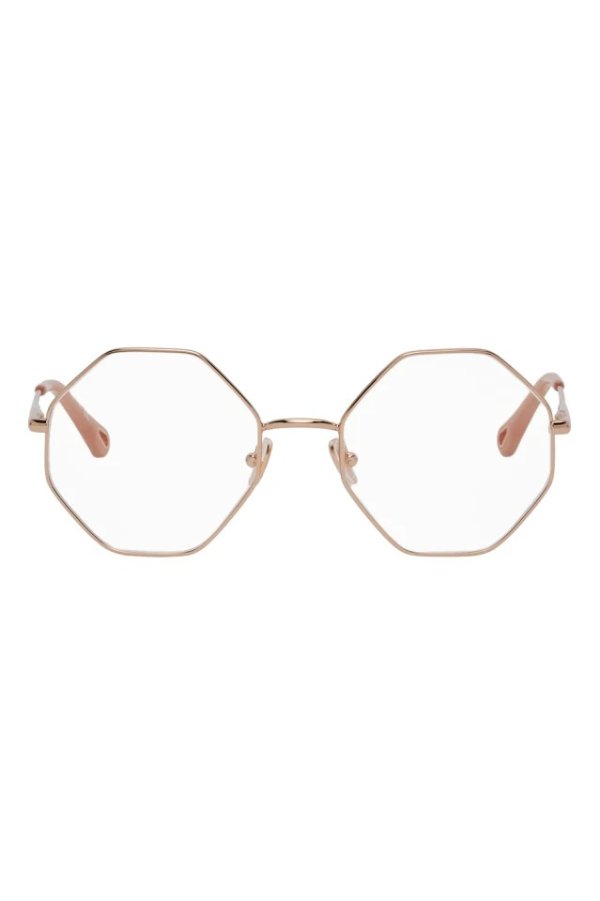 Rose Gold Octagonal Glasses