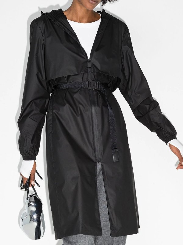 hooded trench coat