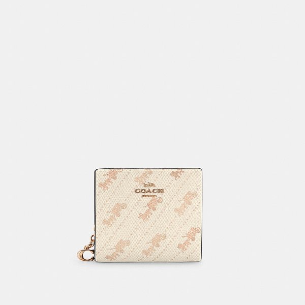 Snap Wallet With Horse and Carriage Dot Print
