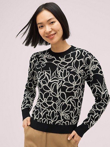 scribble flora sweater